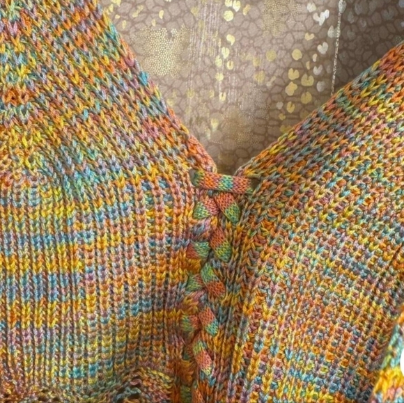 Jolie & Joy Multicolor Knit Crop Top Size XL - Picture 6 of 6